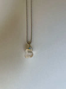 Heavy Medal clear quartz necklace